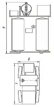 Фото чертежа ТМФ 1250/6/0,4